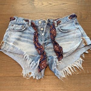 Free People denim shorts